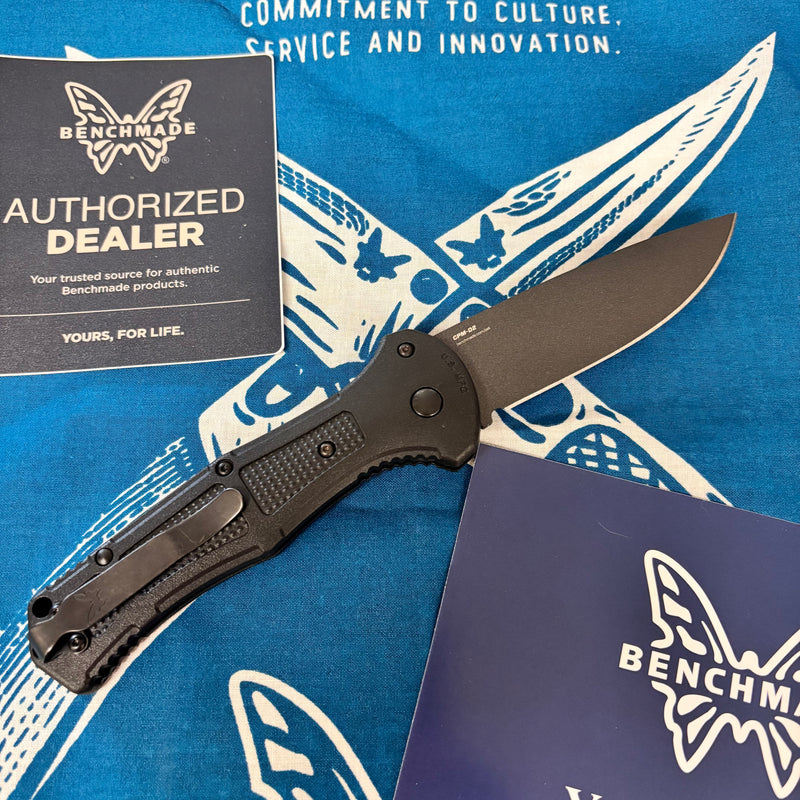 Load image into Gallery viewer, Benchmade 9070BK Claymore AUTO Folding Knife 3.6" CPM-D2 Cobalt Blade Black Grivory Handles
