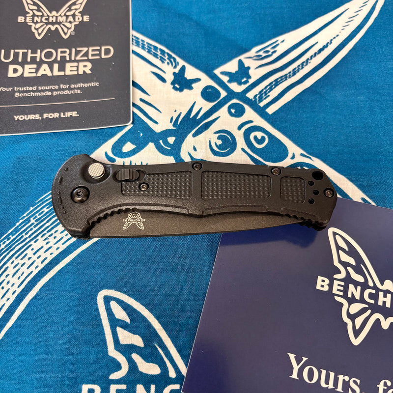 Load image into Gallery viewer, Benchmade 9070BK Claymore AUTO Folding Knife 3.6" CPM-D2 Cobalt Blade Black Grivory Handles
