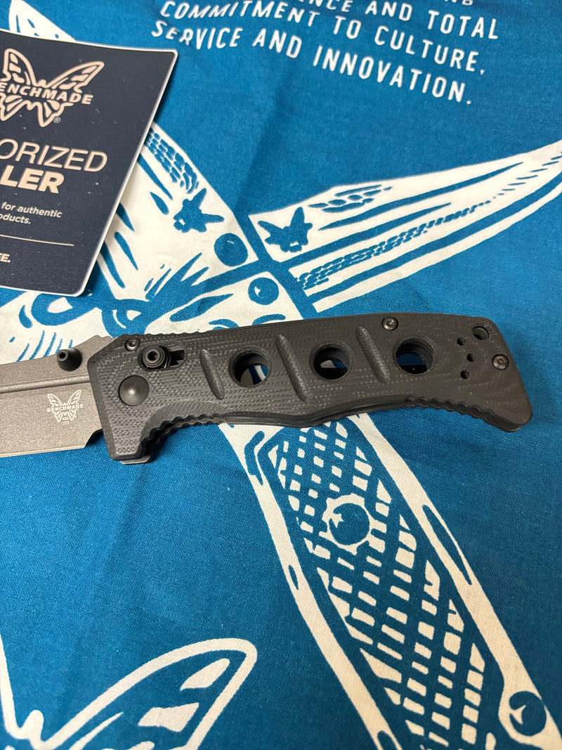 Load image into Gallery viewer, Benchmade 273GY-1 Mini Adamas 3.25" Tungsten Grey CPM-Cruwear Knife
