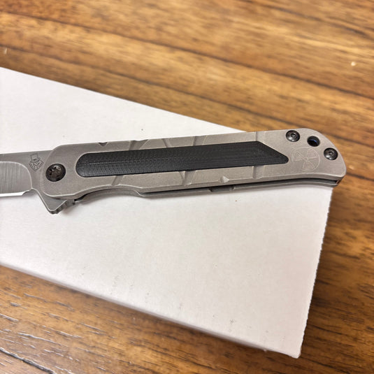 Medford T-Bone Fallout Series, Original Series Handles, S45VN Drop Point Blade, Flamed Clip, Knife Serial