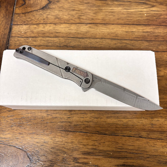 Medford T-Bone Fallout Series, Original Series Handles, S45VN Drop Point Blade, Flamed Clip, Knife Serial