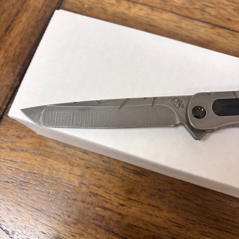 Load image into Gallery viewer, Medford T-Bone Fallout Series, Original Series Handles, S45VN Tanto Blade, PVD Clip, Knife Serial# 401-097
