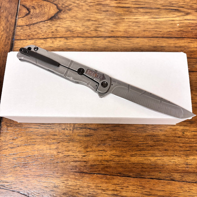Load image into Gallery viewer, Medford T-Bone Fallout Series, Original Series Handles, S45VN Tanto Blade, PVD Clip, Knife Serial# 401-097

