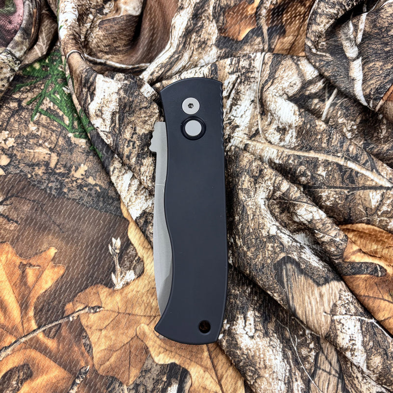 Load image into Gallery viewer, Protech E7T01 Emerson CQC7 3.25" Chisel Tanto Blasted Blade Black Handle Auto Knife
