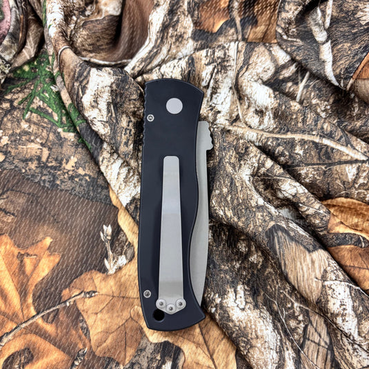 Protech E7T01 Emerson CQC7 3.25" Chisel Tanto Blasted Blade Black Handle Auto Knife