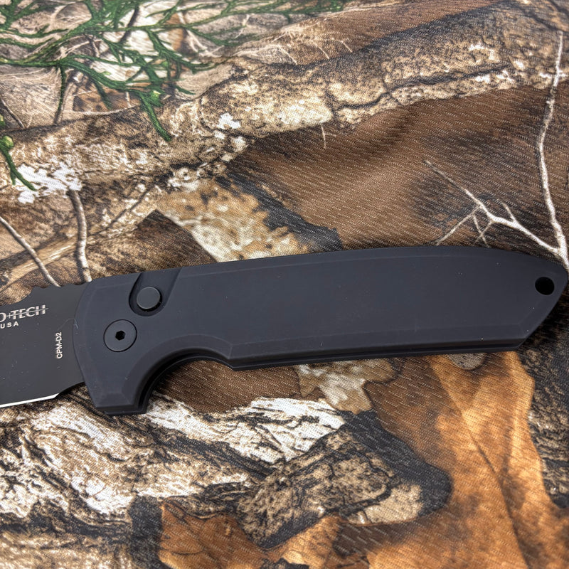Load image into Gallery viewer, Protech LG303 D2 Les George Rockeye 3.4" CPM-D2 DLC Black Blade Black Handles Automatic Knife
