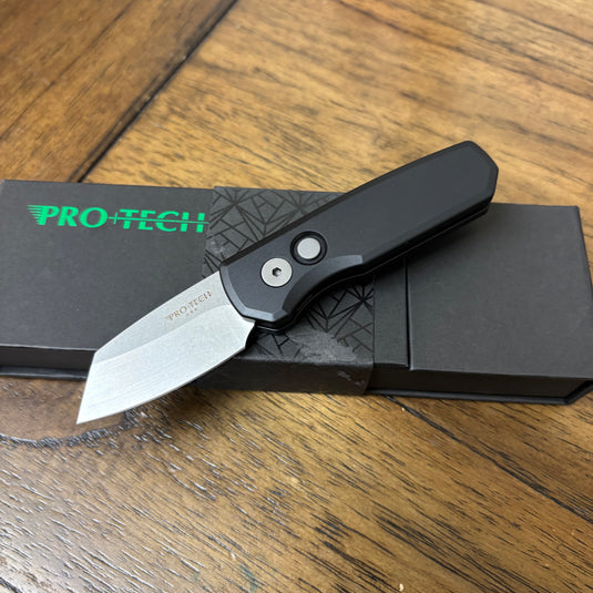 Protech Runt 5 R5201 Smooth Black Handle 1.9