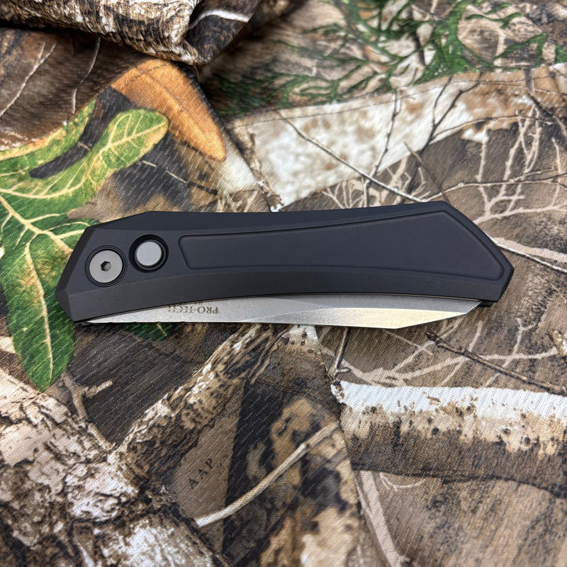 Load image into Gallery viewer, Protech DS101 Oligarch Dmitry Sinkevich Design Solid Black Aluminum Handles, Stonewash Magnacut Blade Knife
