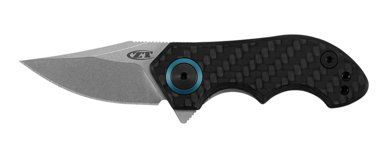 Load image into Gallery viewer, Zero Tolerance 0022 Tim Galyean Flipper Knife 1.8" CPM-20CV Stonewashed Blade, Carbon Fiber and Titanium Handles
