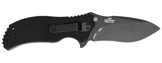 Zero Tolerance Model 0350 Assisted Flipper Knife 3.25" S30V Black Plain Blade, Black G10 Handles