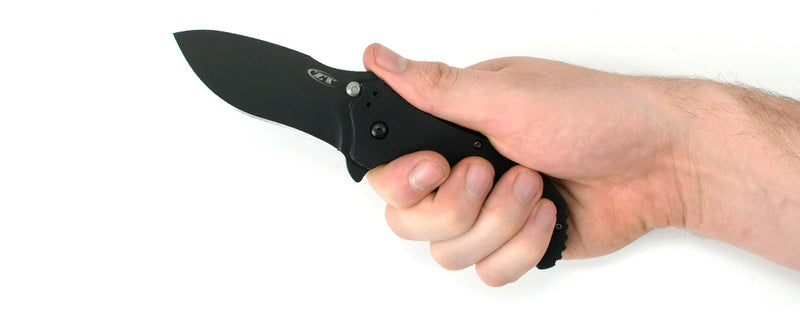 Load image into Gallery viewer, Zero Tolerance Model 0350 Assisted Flipper Knife 3.25" S30V Black Plain Blade, Black G10 Handles
