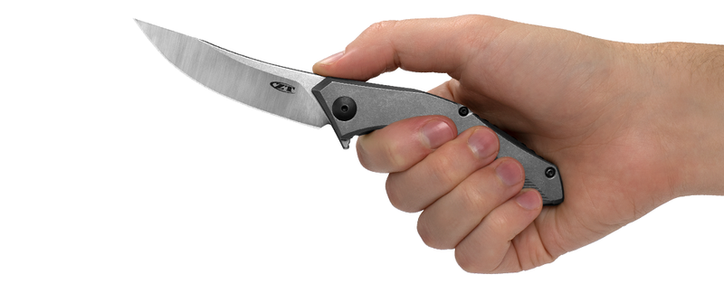 Load image into Gallery viewer, Zero Tolerance 0460TI Dmitry Sinkevich Flipper Knife 3.25" CPM-20CV Two-Tone Blade, Stonewashed Titanium Handles
