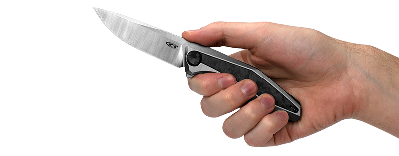 Load image into Gallery viewer, Zero Tolerance 0470 Dmitry Sinkevich Flipper Knife 3.4" 20CV Two-Tone Blade, Titanium Handles with Carbon Fiber Insert
