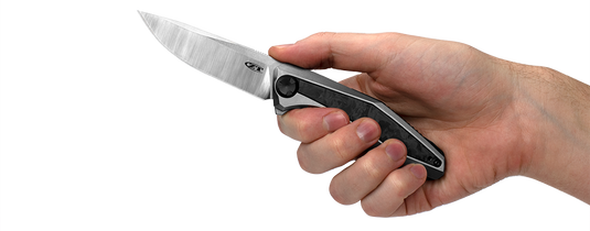 Zero Tolerance 0470 Dmitry Sinkevich Flipper Knife 3.4" 20CV Two-Tone Blade, Titanium Handles with Carbon Fiber Insert