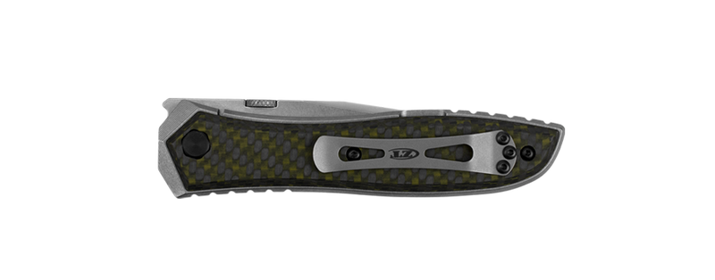 Load image into Gallery viewer, Zero Tolerance Emerson 0640 Folding Knife 3.75" CPM-20CV Two-Tone Blade, Machined Titanium and Green Carbon Fiber Handles
