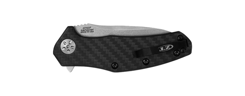 Load image into Gallery viewer, Zero Tolerance 0770CF Assisted Flipper 3.25" S35VN Stonewash Blade, Carbon Fiber Handles
