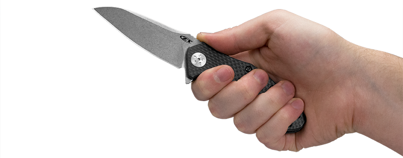 Load image into Gallery viewer, Zero Tolerance 0770CF Assisted Flipper 3.25" S35VN Stonewash Blade, Carbon Fiber Handles

