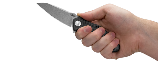 Zero Tolerance 0770CF Assisted Flipper 3.25" S35VN Stonewash Blade, Carbon Fiber Handles