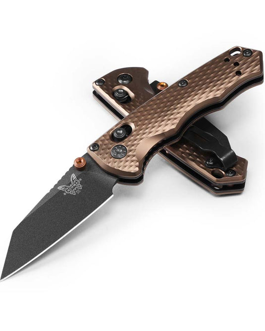 Benchmade 290BK-1 Full Immunity 2.5" Flat Dark Earth CPM-M4 Blade with Cobalt Black Cerakote Manual Open Folding Knife