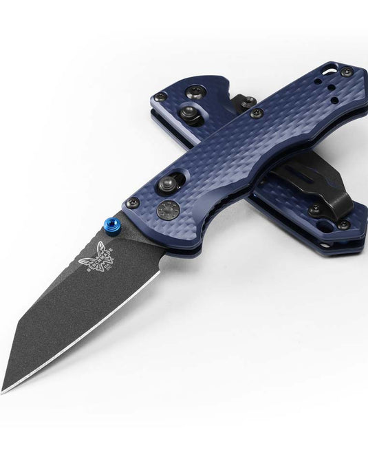 Benchmade 290BK Full Immunity 2.5" Crater Blue CPM-M4 Blade with Cobalt Black Cerakote Manual Open Folding Knife
