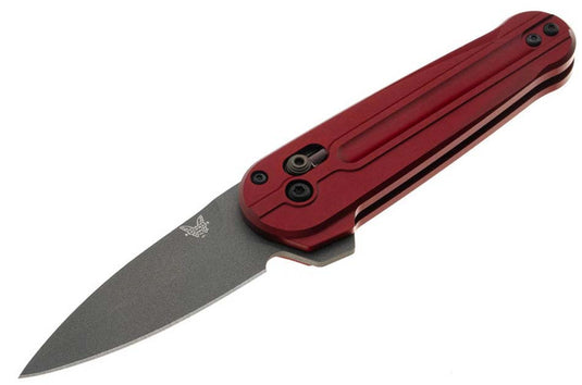 Benchmade 491GY-01 Lowden 2.79'' M390 Satin Blade, Phoenix Red Aluminum Handles Knife
