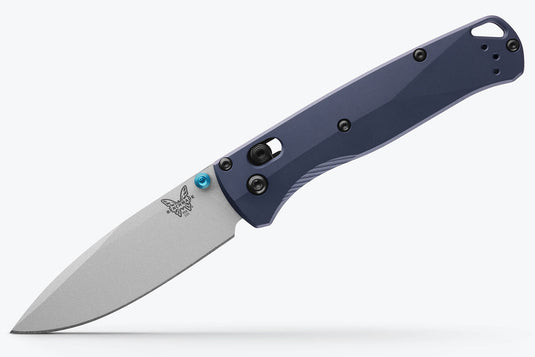Benchmade 535SL-13 Bugout AXIS Folding Knife 3.24" S90V Cerakote Crushed Silver Finish Blade, Crater Blue Handles