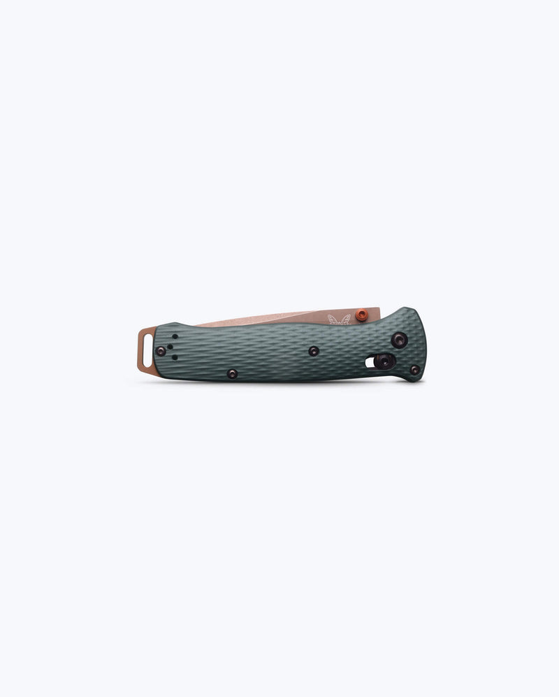 Load image into Gallery viewer, Benchmade 537FE-2601 Bailout, 3.38" S90V Tanto, Taiga Green Aluminum Handles Knife
