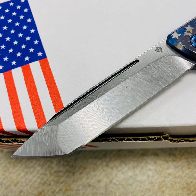 Load image into Gallery viewer, Medford Gentleman Jack GJ-2 Ti 3.1" S45VN TANTO Slip Joint AMERICAN FLAG Handle Knife with Pocket Clip
