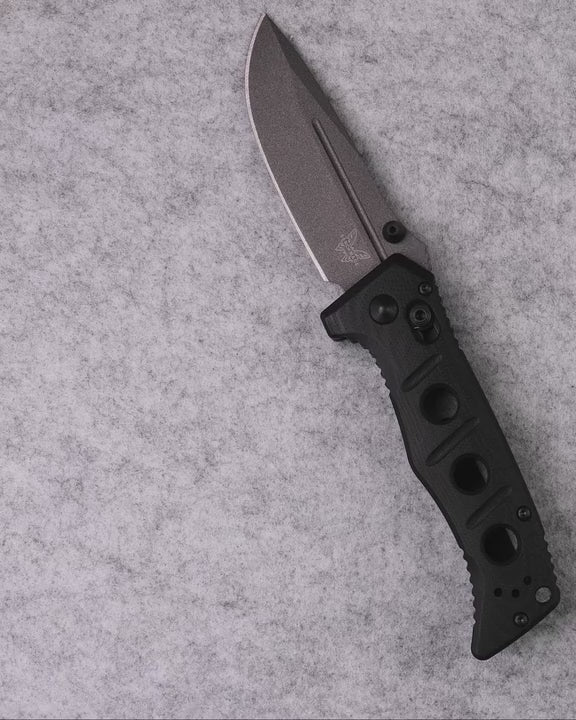 Load and play video in Gallery viewer, Benchmade 273GY-1 Mini Adamas 3.25" Tungsten Grey CPM-Cruwear Knife
