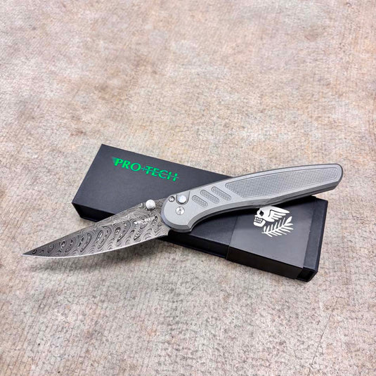 Protech 2026 Avalon Custom 005, Peace Neighbor Avalon Knurled 17-4 Steel Handle, Chad Nichols 