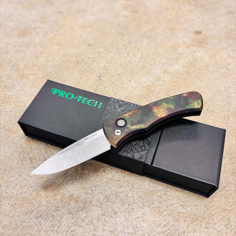 Load image into Gallery viewer, Protech CCKSF25.Duke.2 DUKE 2 Woodland Camo 6061 Aluminum Handle, Machine Satin Magnacut Blade, Knife CCKS

