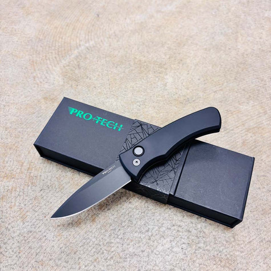 Protech DUKE 2 DUKE2103 Black 6061 Aluminum handle, DLC Black Magnacut Blade, Blasted Hardware Knife