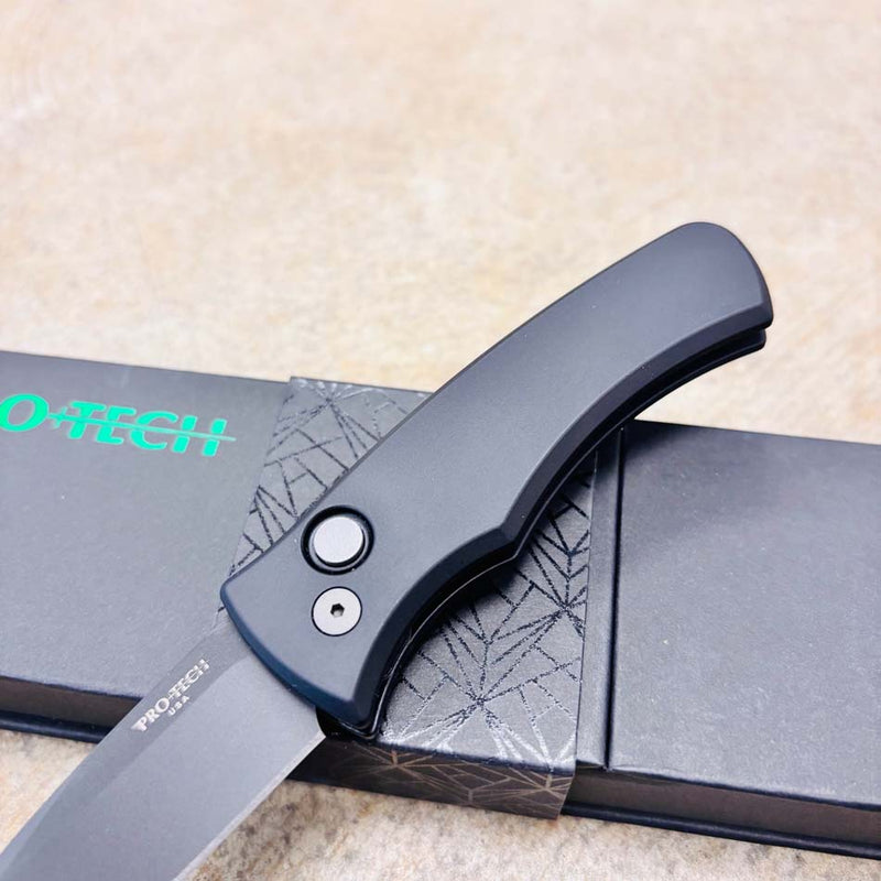 Load image into Gallery viewer, Protech DUKE 2 DUKE2103 Black 6061 Aluminum handle, DLC Black Magnacut Blade, Blasted Hardware Knife
