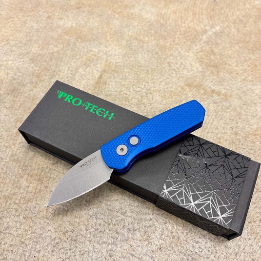 Protech Runt 5 R5305-BLUE Textured Blue Handle 1.9
