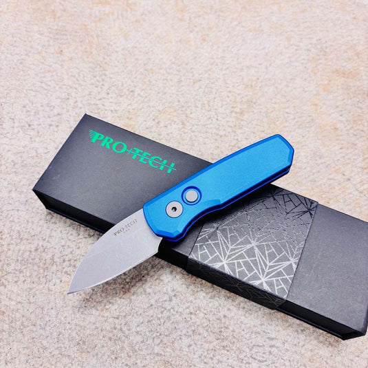 Protech Runt 5 R5301-Blue Smooth Blue Handle 1.9