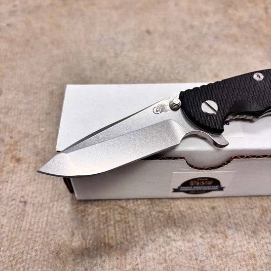 Rick Hinderer XM-18 3.25" Spanto Tri-Way Stonewash Black G10 Knife