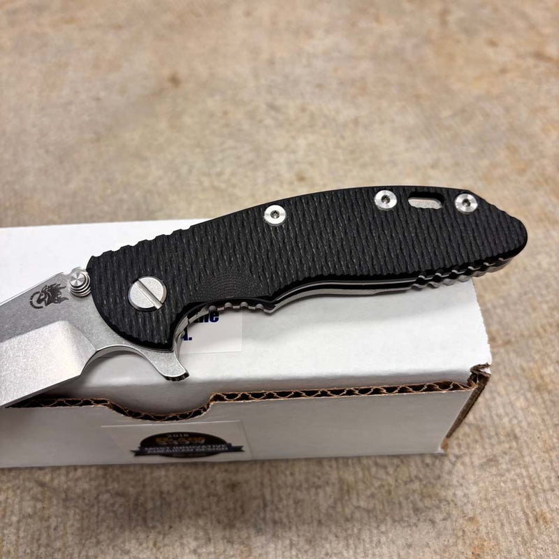 Load image into Gallery viewer, Rick Hinderer XM-18 3.25" Spanto Tri-Way Stonewash Black G10 Knife
