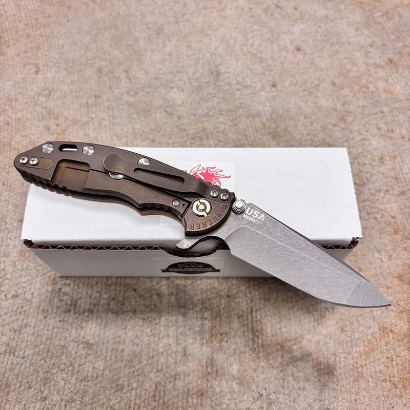 Load image into Gallery viewer, Rick Hinderer XM-18 3.25" Spanto Tri-Way, Working Finish Blade, Battle Bronze, Coyote G10 Knife
