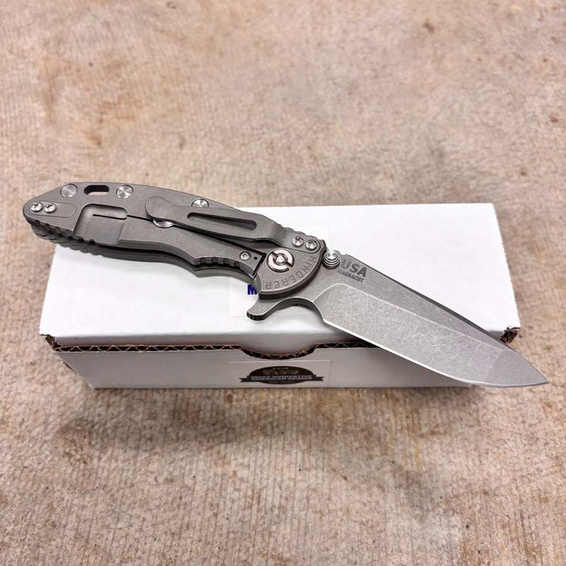 Load image into Gallery viewer, Rick Hinderer XM-18 3.25" Spanto Tri-Way Working Finish Translucent Green G10 Knife
