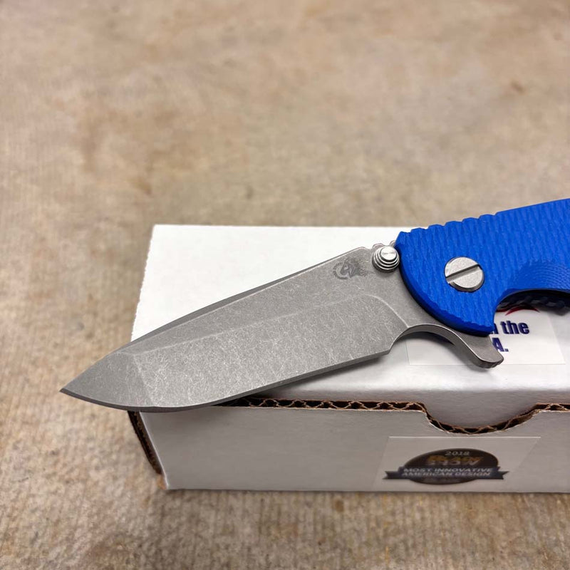 Load image into Gallery viewer, Rick Hinderer XM-18 3.25" Spanto Tri-Way Battle Blue, Blue G10 Knife
