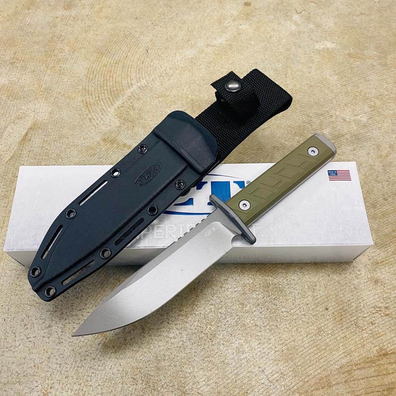 Load image into Gallery viewer, Zero Tolerance 0006 OD Green G-10 6" Gray CPM 3V ZT 0006 Fixed Blade Ka-Bar Knife
