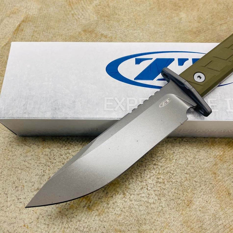 Load image into Gallery viewer, Zero Tolerance 0006 OD Green G-10 6" Gray CPM 3V ZT 0006 Fixed Blade Ka-Bar Knife
