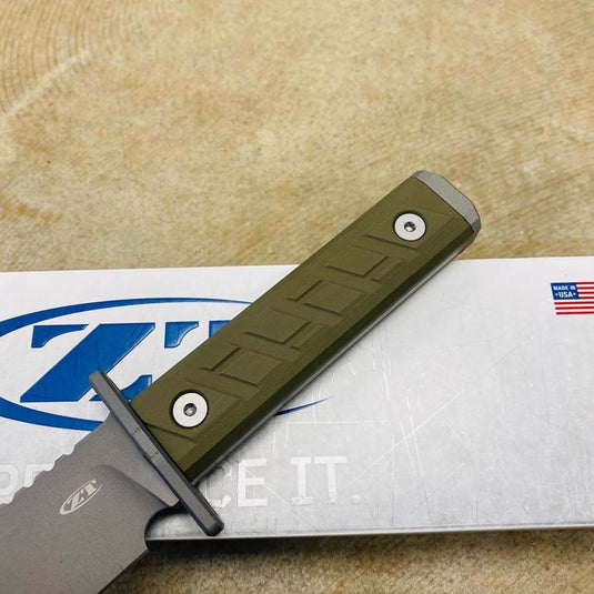 Zero Tolerance 0006 OD Green G-10 6" Gray CPM 3V ZT 0006 Fixed Blade Ka-Bar Knife