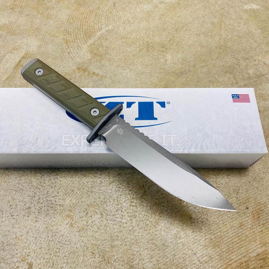 Zero Tolerance 0006 OD Green G-10 6" Gray CPM 3V ZT 0006 Fixed Blade Ka-Bar Knife