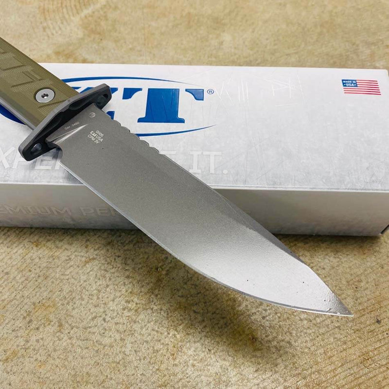 Load image into Gallery viewer, Zero Tolerance 0006 OD Green G-10 6" Gray CPM 3V ZT 0006 Fixed Blade Ka-Bar Knife
