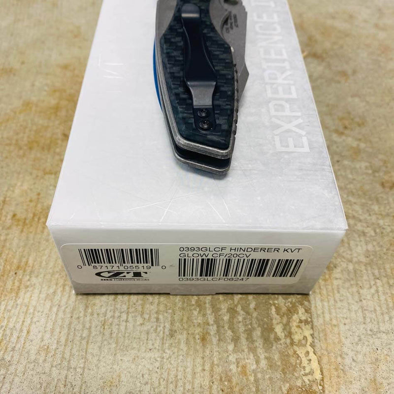Load image into Gallery viewer, Zero Tolerance Hinderer 0393GLCF Frame Lock Glow CF 3.5" Working Finish Folding knife

