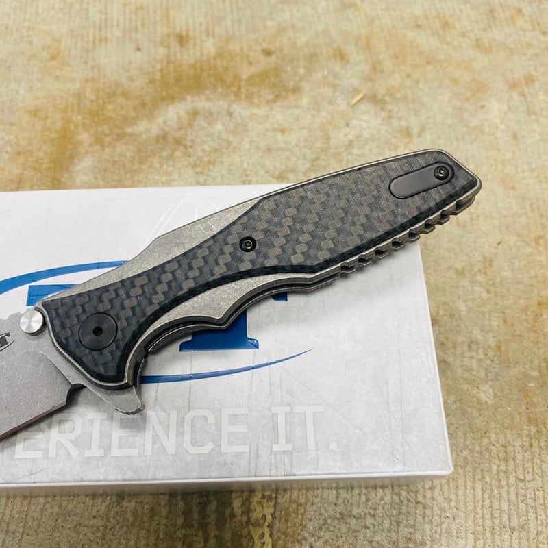 Load image into Gallery viewer, Zero Tolerance Hinderer 0393GLCF Frame Lock Glow CF 3.5" Working Finish Folding knife
