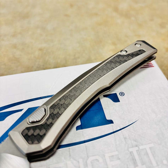 Zero Tolerance 0556 Auto 3.35" Magnacut Carbon Fiber Inlay Titanium Handles Knife 2025 BLADE SHOW WINNER