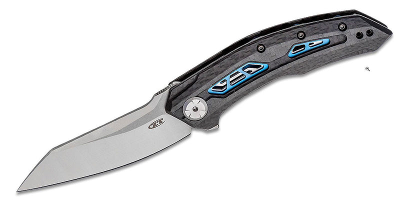 Load image into Gallery viewer, Zero Tolerance 0762 Satin 20CV Carbon Fiber Blue Titanium TDS Sub-frame Lock KVT Flipper
