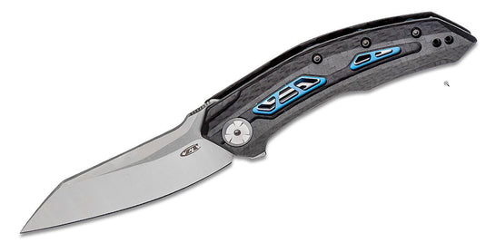Zero Tolerance 0762 Satin 20CV Carbon Fiber Blue Titanium TDS Sub-frame Lock KVT Flipper